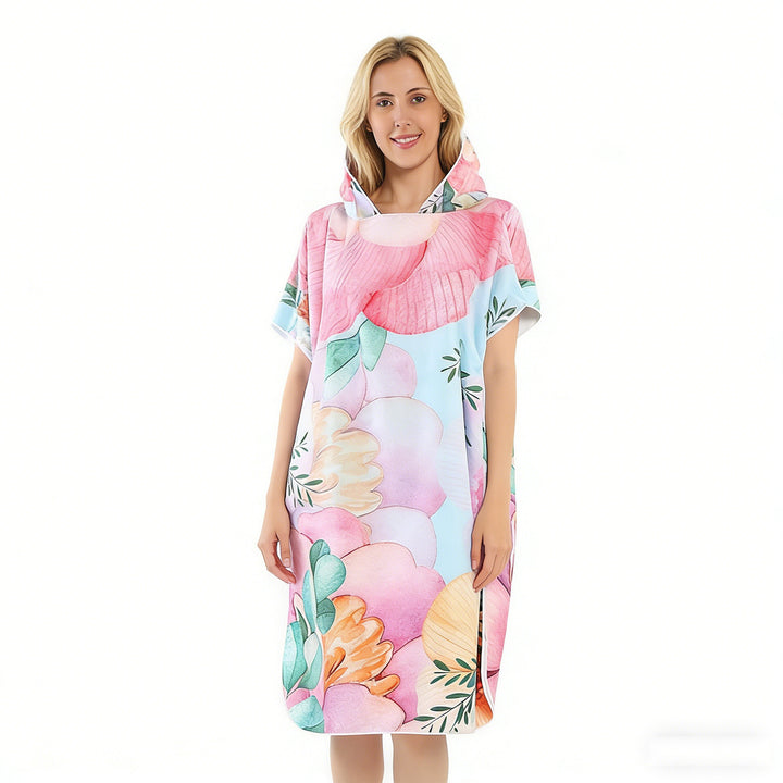 Beach dress with tropical print Kalsten