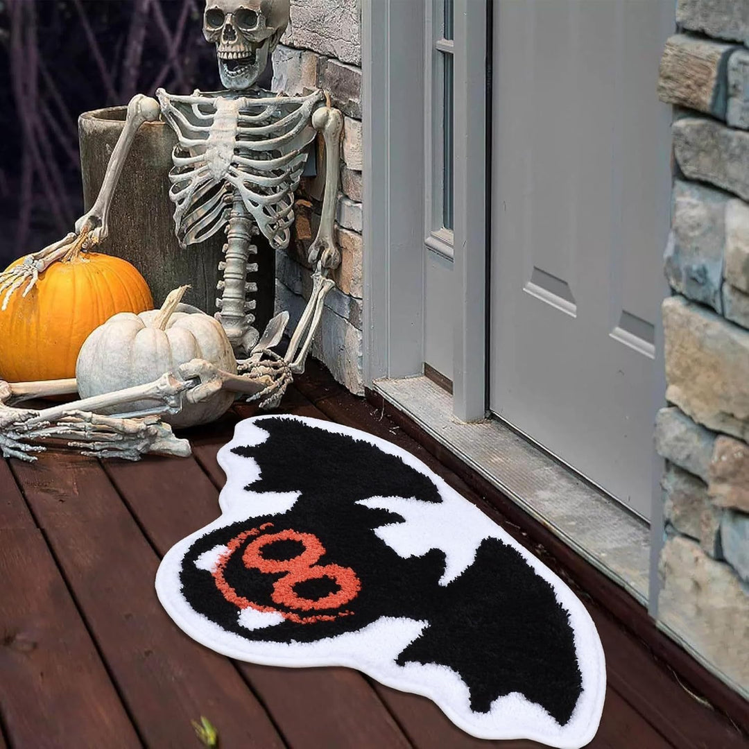 Halloween-Themed Decorative Spider Web Mat for Home