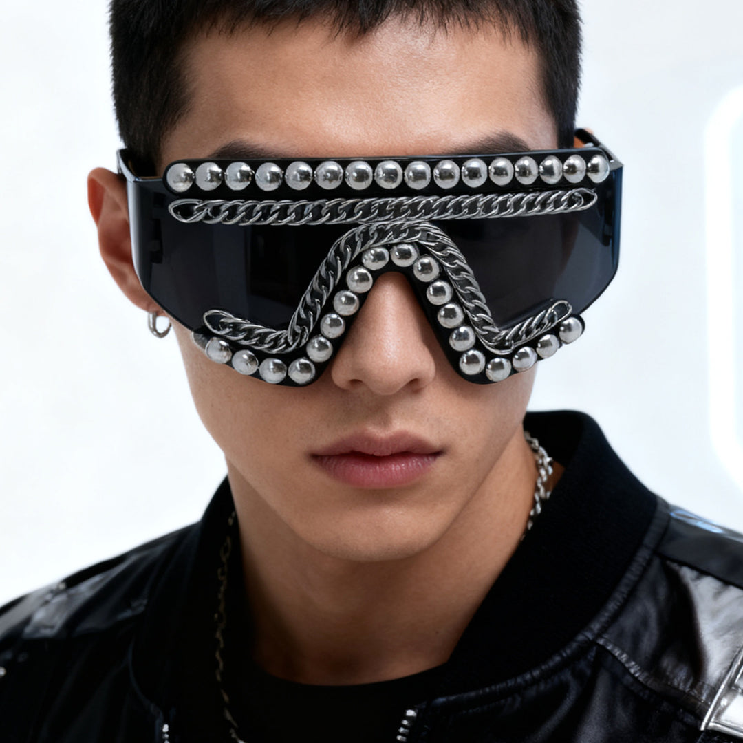 Women's fashion sunglasses with luxurious chain frame and shimmering accents Kalsten