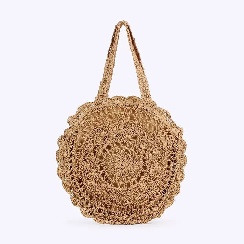 Hand-crocheted round bag with Boho design Kalsten