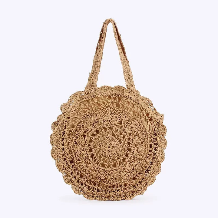 Hand-crocheted round bag with Boho design Kalsten