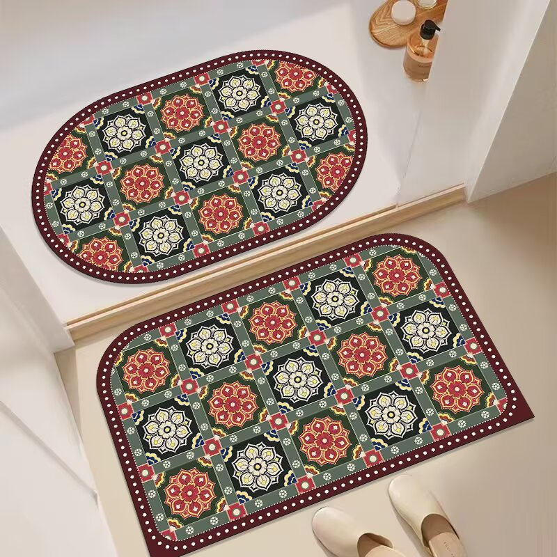 Decorative Floral Entryway Mat Kalsten