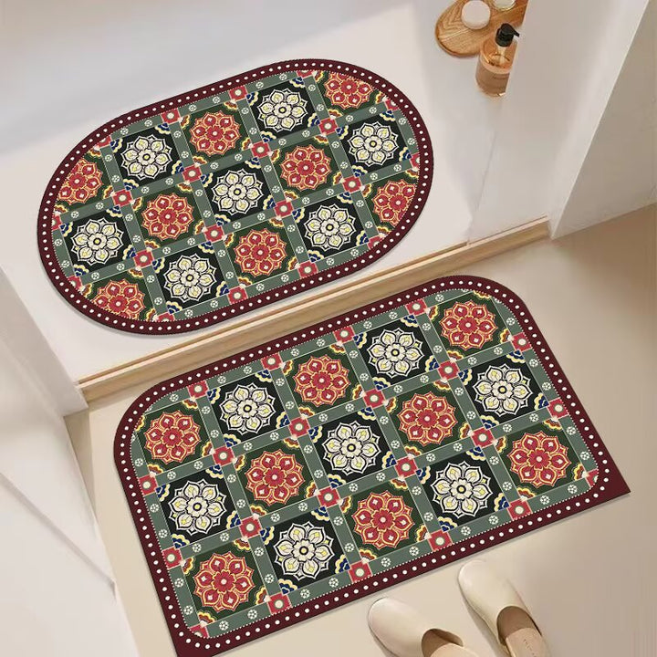 Decorative Floral Entryway Mat Kalsten