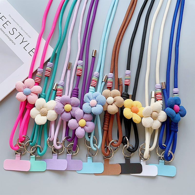 Decorative Flower Charm Phone Lanyard Kalsten