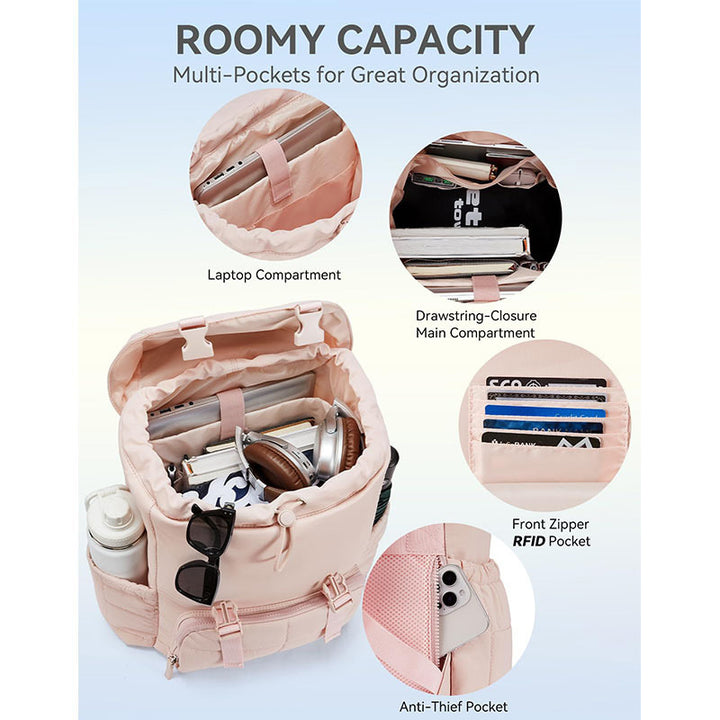 Quilted Multi-Functional Backpack Kalsten