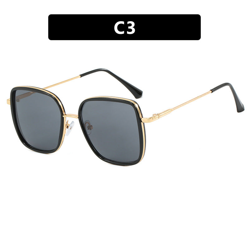 Women's oversized sunglasses with elegant metal frame and polarized lenses Kalsten