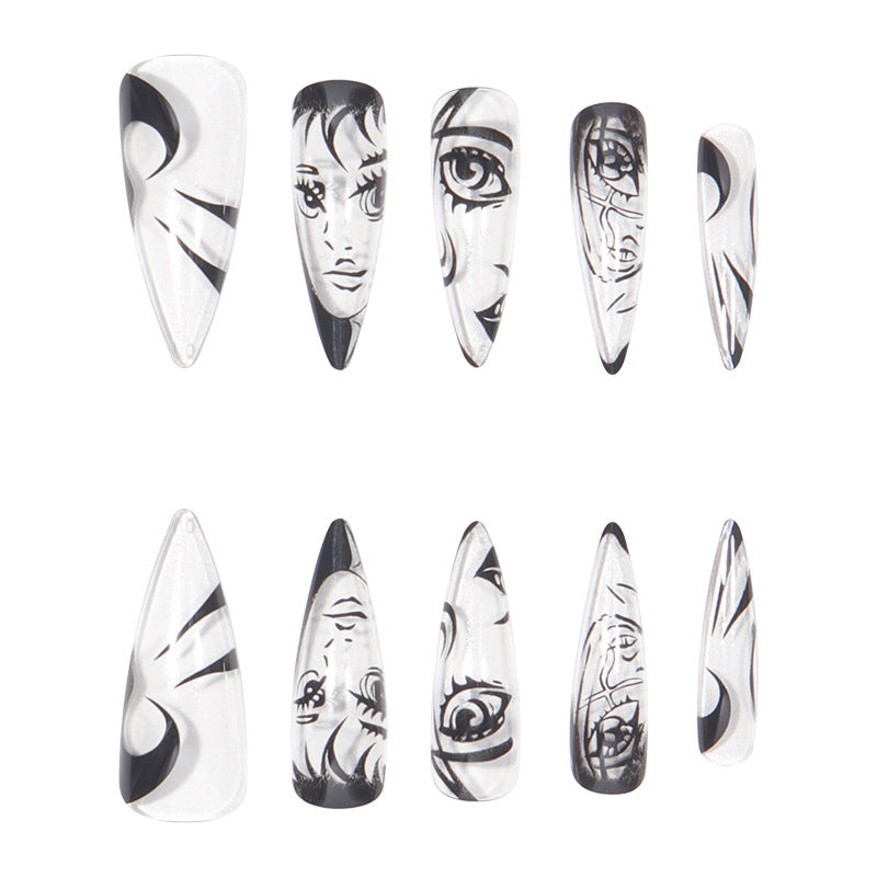 Artistic Long Stiletto Press-On Nails Kalsten