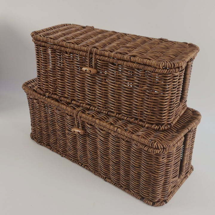 Handcrafted Wicker Storage Bins Kalsten