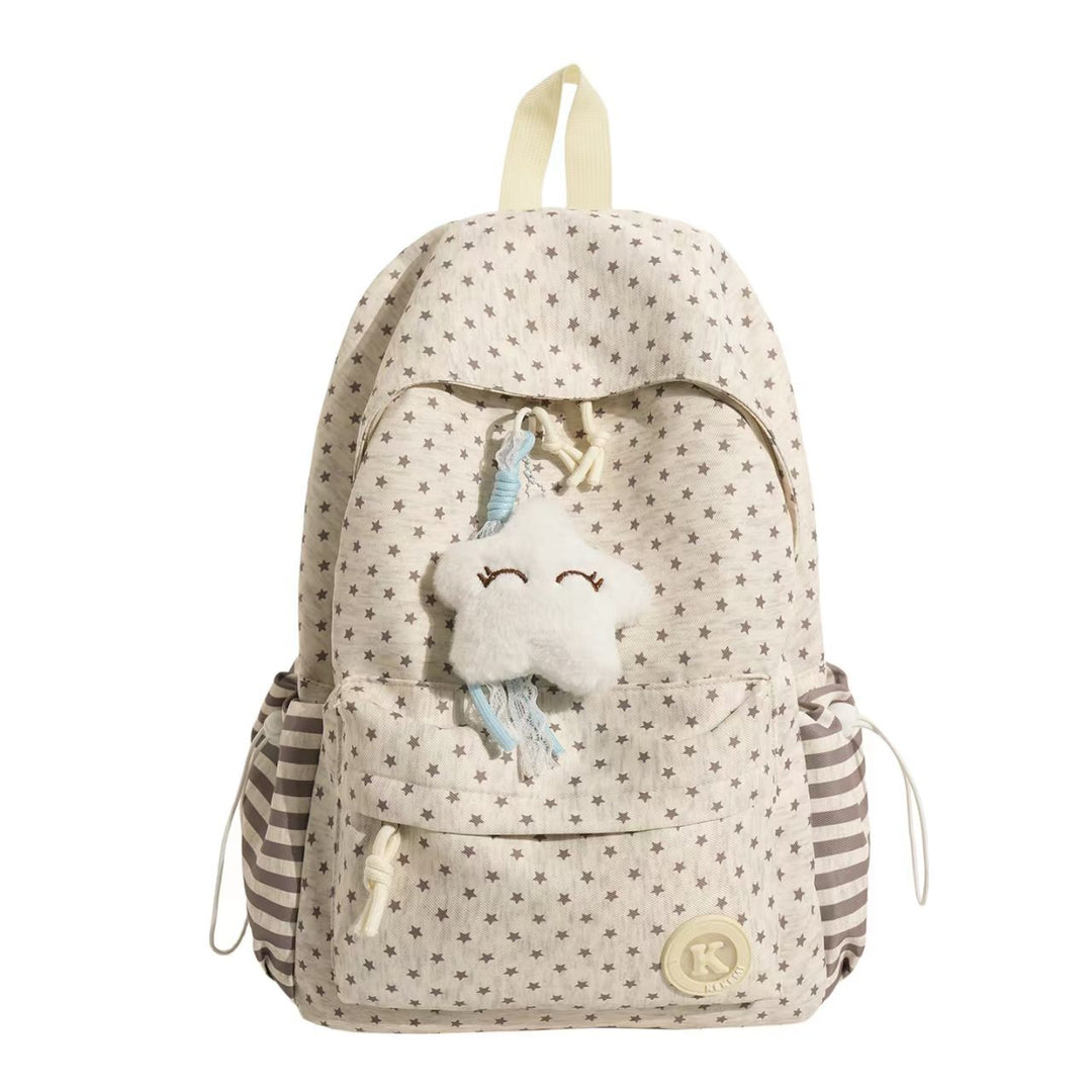 Star-Patterned Plush Backpack Kalsten