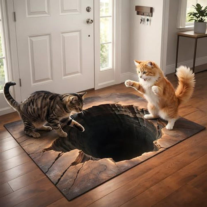 Artistic 3D Illusion Welcome Mat