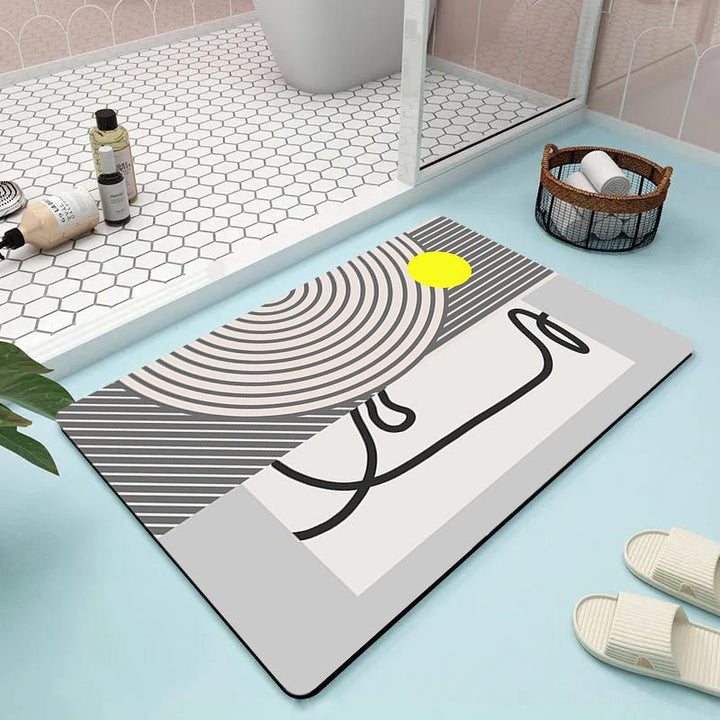Modern Geometric Pattern Bath Mat