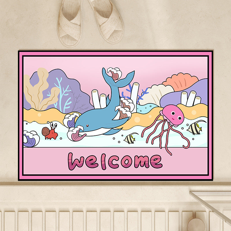 Playful Animal-Themed Decorative Bath Mat