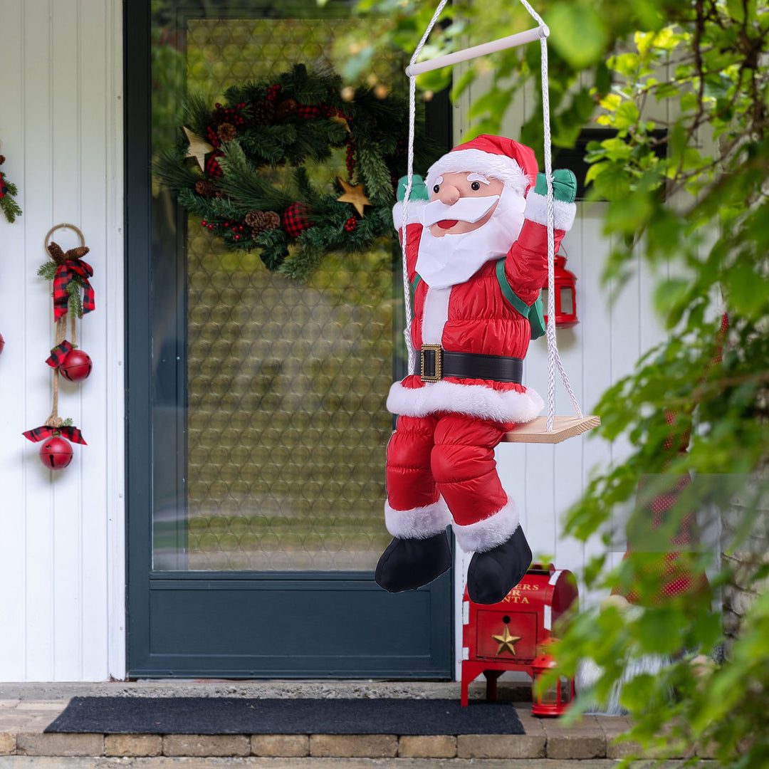 Decorative Swinging Santa Claus Figure
