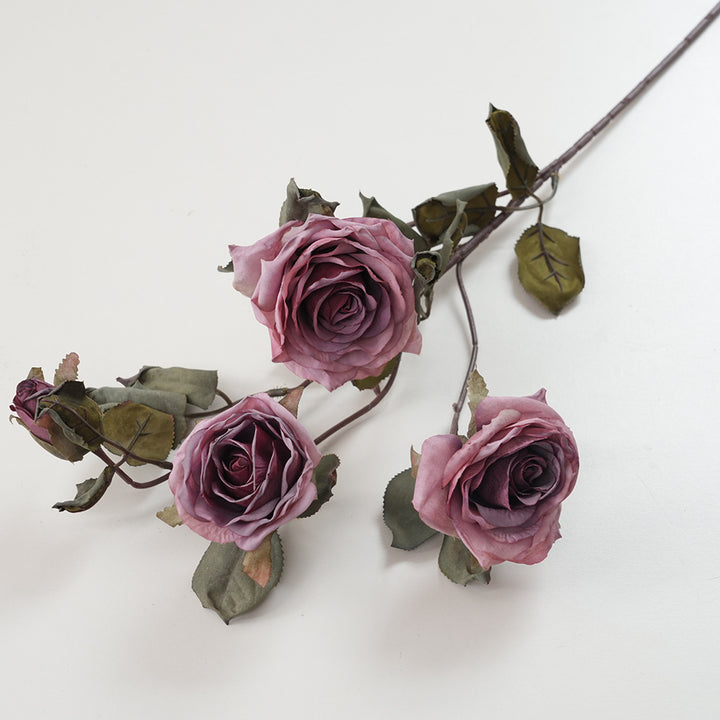 Elegant Faux Floral Rose Stem