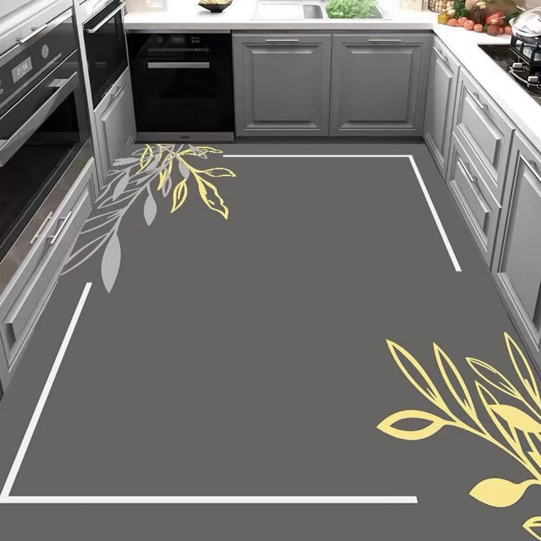 Leaf Pattern Kitchen Mat