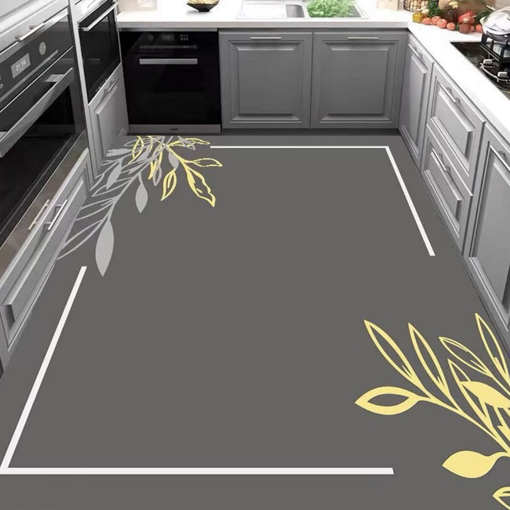 Leaf Pattern Kitchen Mat