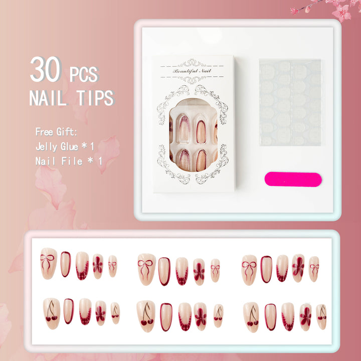 Elegant Gradient Press-On Nails