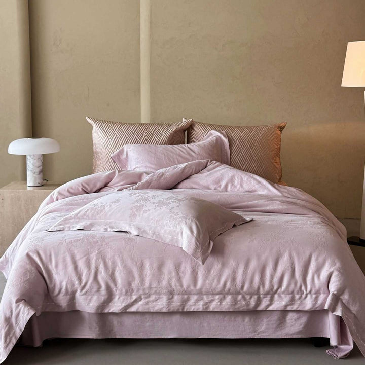 Luxurious Jacquard Bed Linen Set in Linen Look