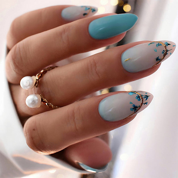 Artistic Floral Press-On Nails Kalsten
