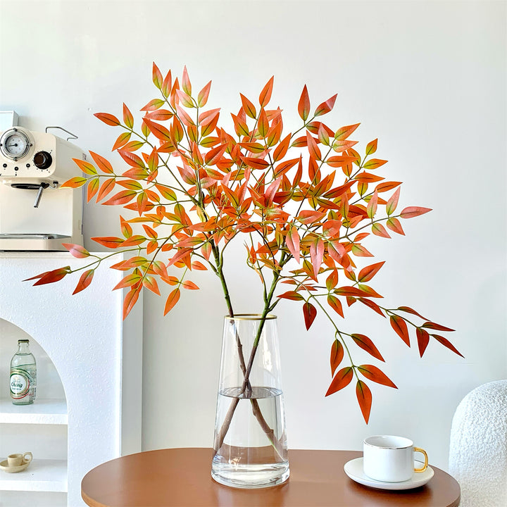 Artificial Green Leaf Branch