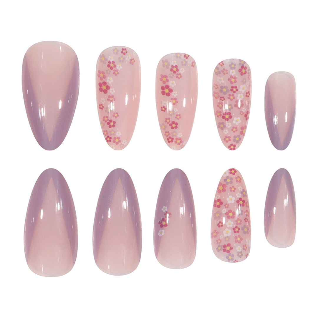 Floral Design Stiletto Press-On Nails Kalsten 1789086021