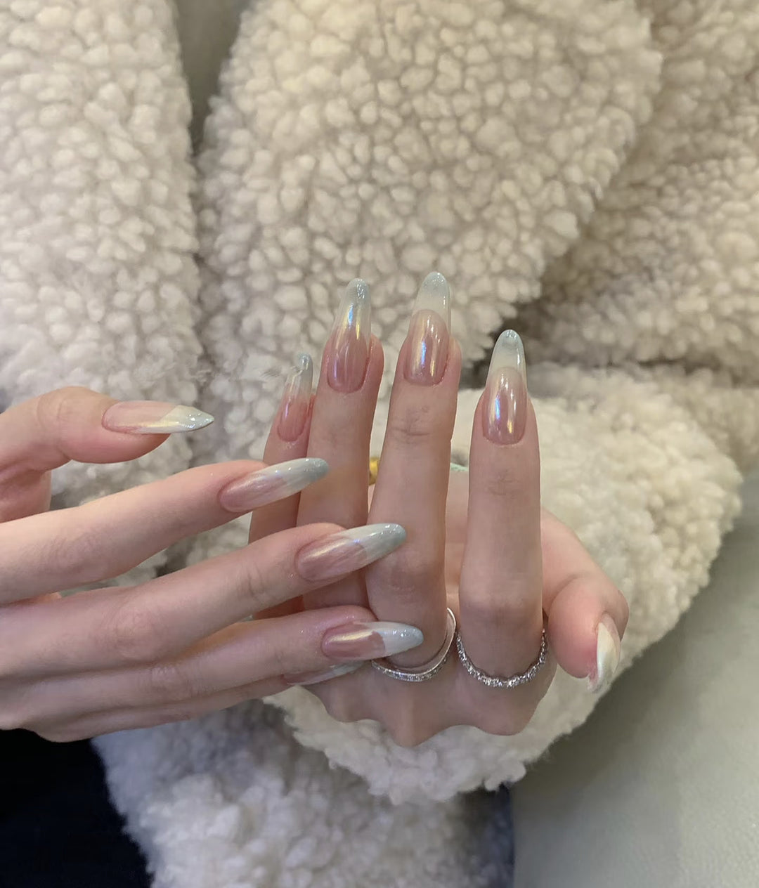 Glossy Ombre Square Press-On Nails Kalsten