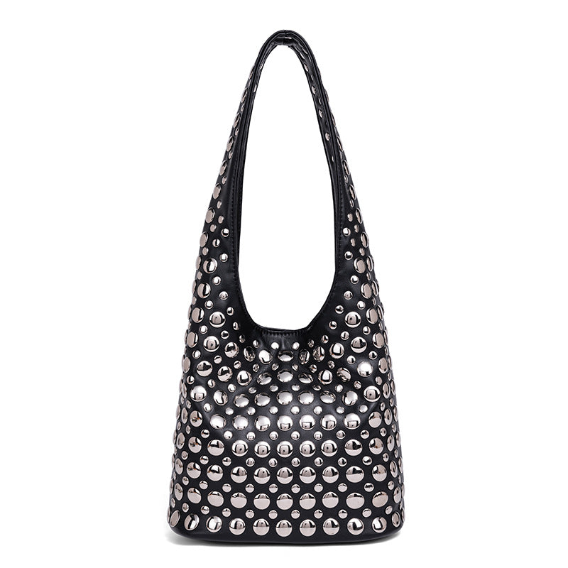 Studded Leather Shoulder Bag Kalsten