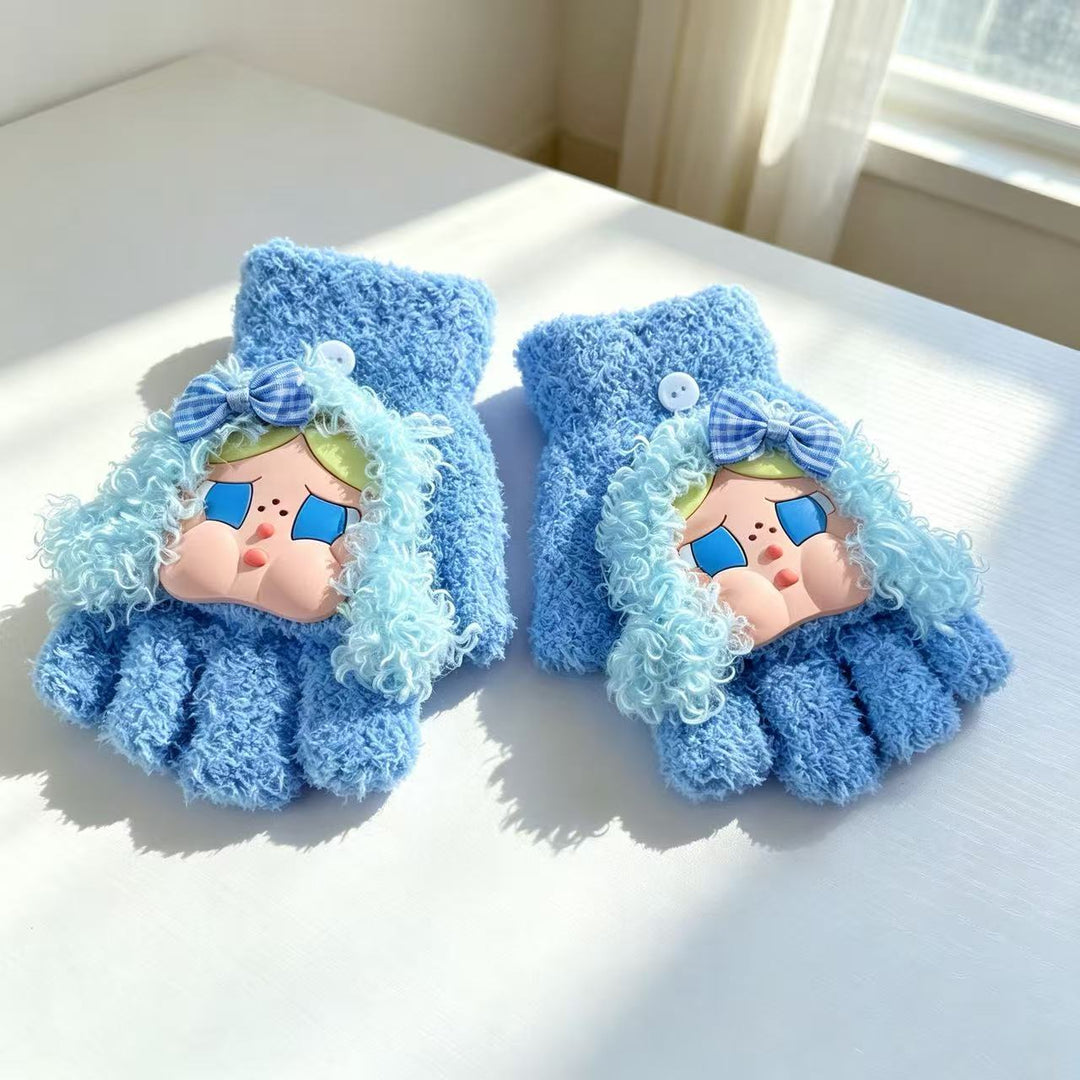 Cute Cartoon Character Fingerless Gloves Kalsten