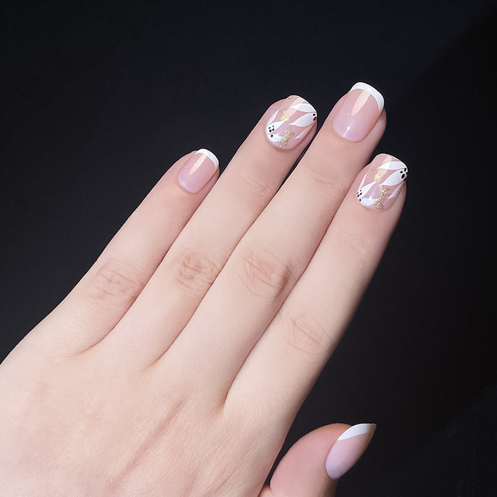 Elegant French Tip Decorative Nail Art