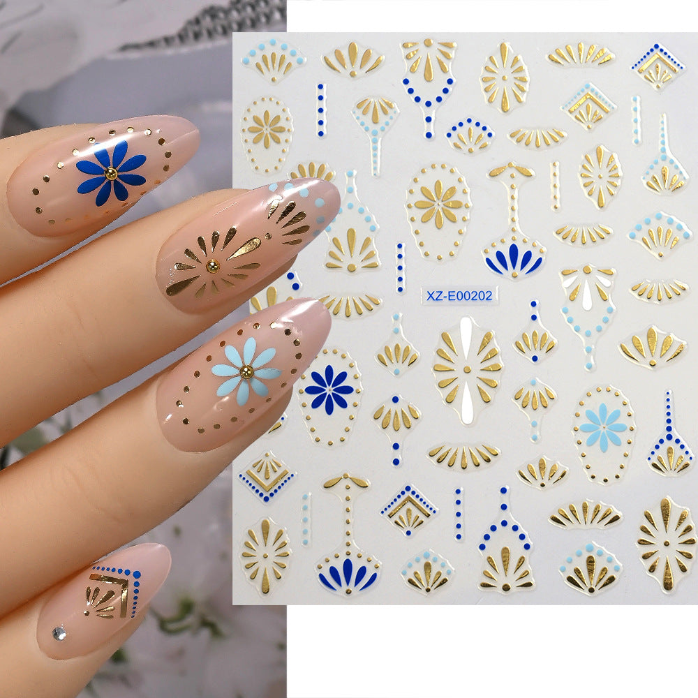 Abstract Wave Nail Art Stickers