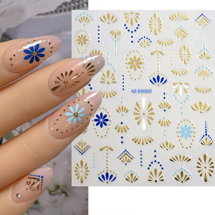 Abstract Wave Nail Art Stickers