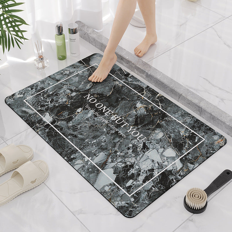 Elegant Marble Design Bathroom Mat Kalsten