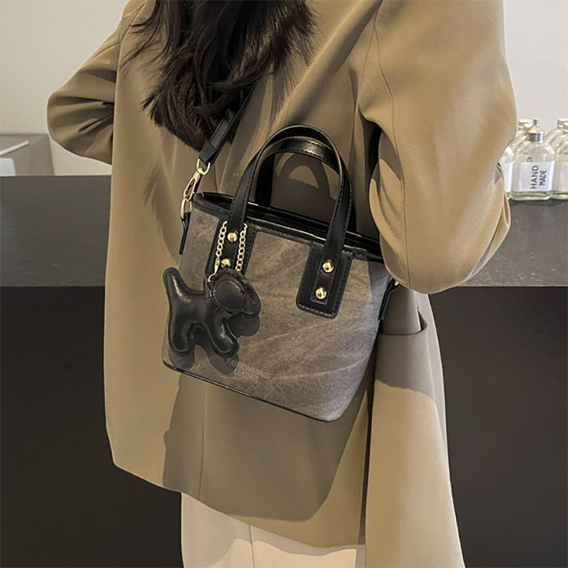 Compact Handheld Bucket Bag Kalsten