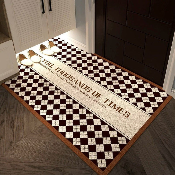 Stylish Checkered Floor Mat
