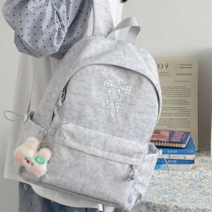 Stylish Embroidered Bow Pattern Backpack Kalsten