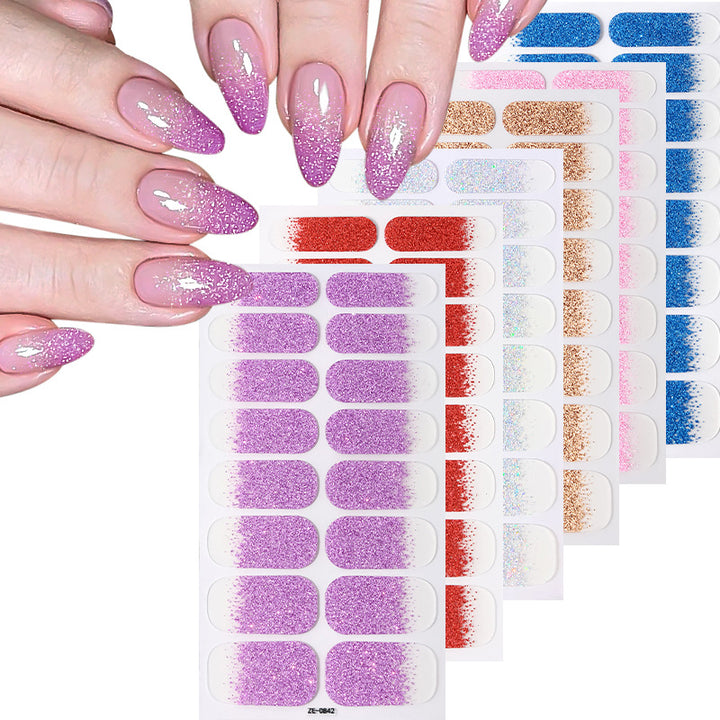 Glamorous Glitter Ombre Nail Wraps
