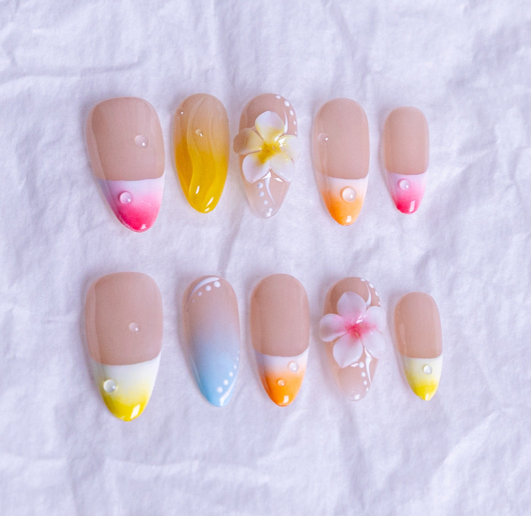 Floral Art Press-On Nails Set