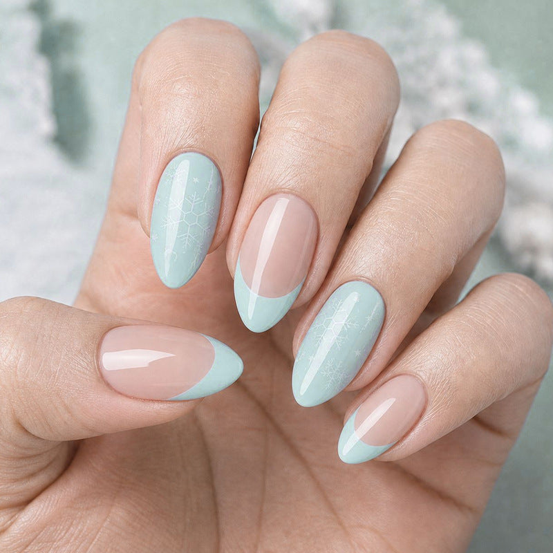Artistic French Tip Acrylic Nail Enhancements Kalsten
