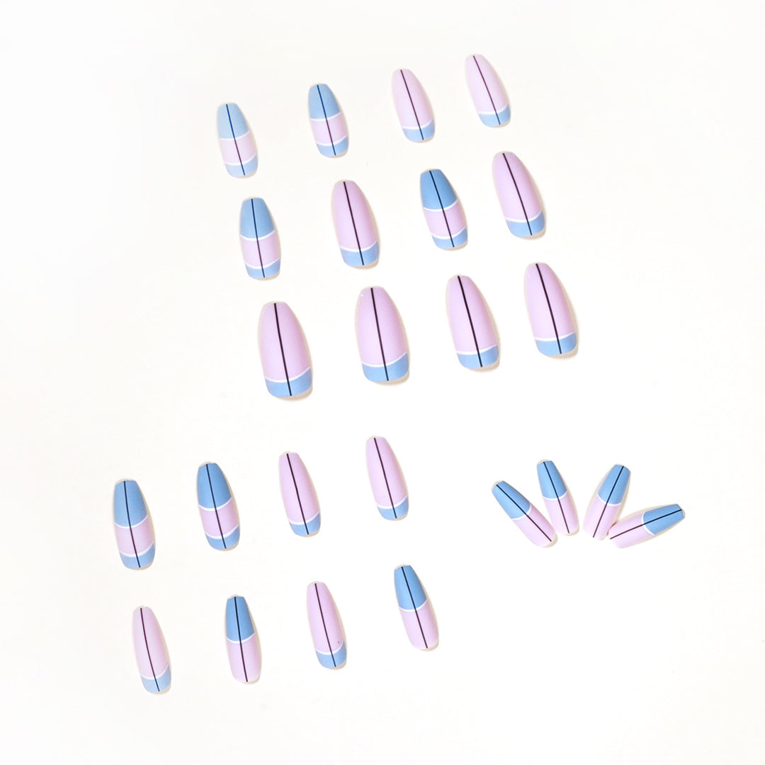 Trendy Stiletto Nails with Geometric Design Kalsten