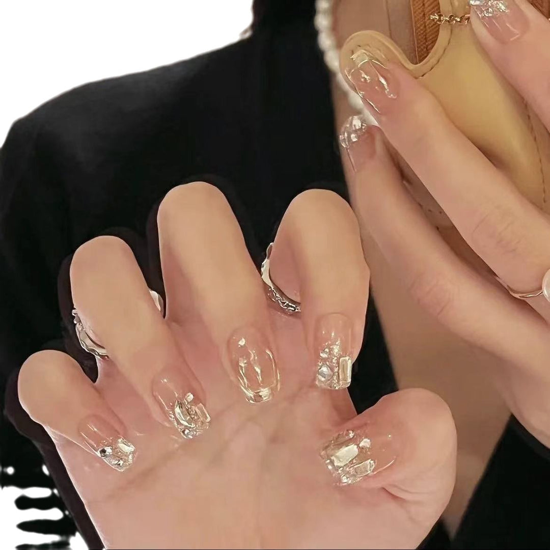 Crystal-Enhanced Press-On Nail Set Kalsten
