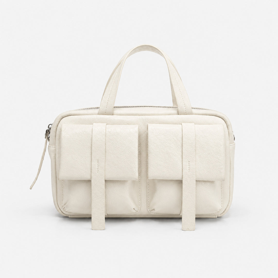 Multi-Pocket Faux Leather Laptop Bag