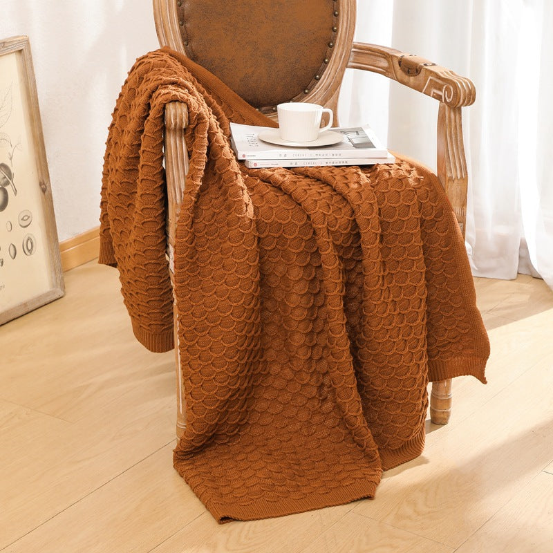 Cozy Knitted Throw Blanket Kalsten