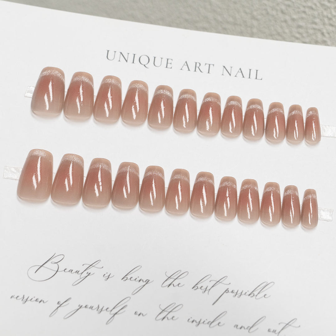 Elegant French Tip Press-On Nails  1791110310