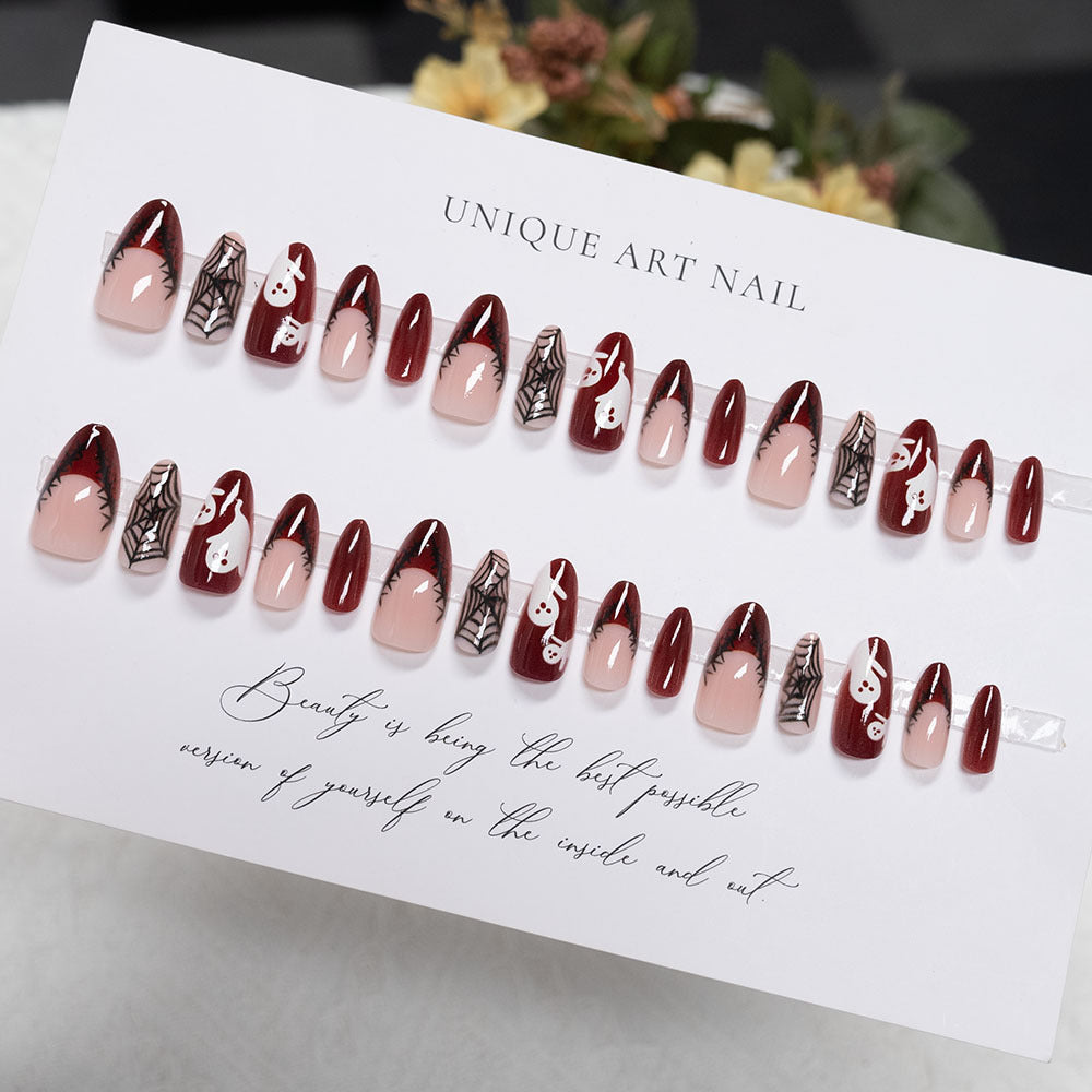 Halloween-Themed Press-On Nail Art Set