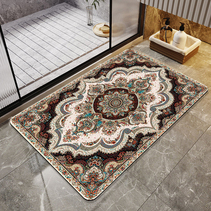 Floral Art Bathroom Mat Kalsten