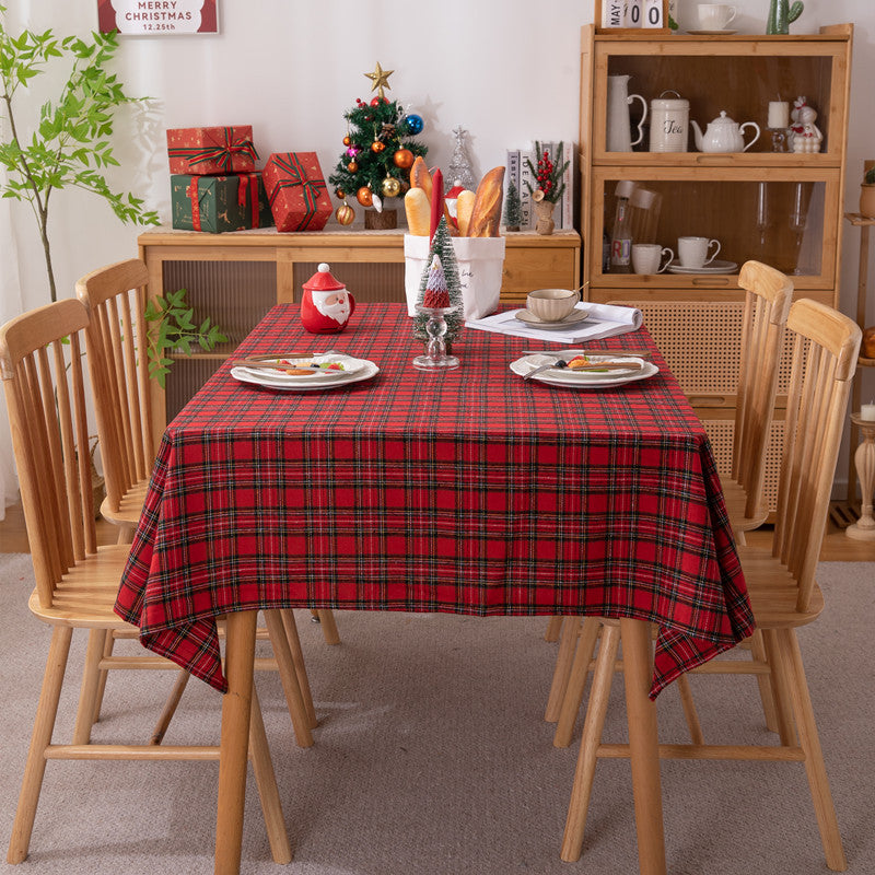 Seasonal Plaid Tablecloth