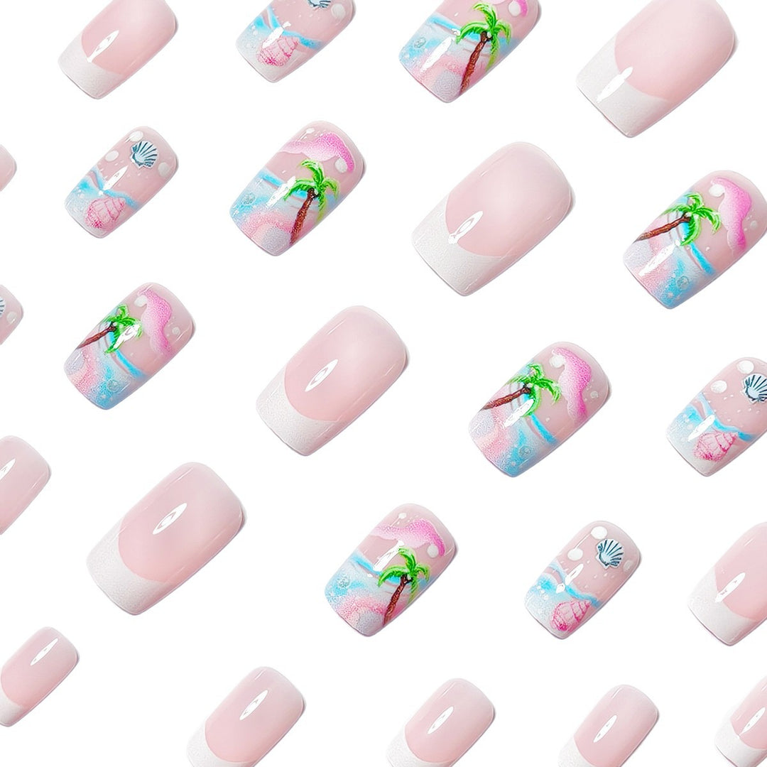 Tropical Ocean-Themed Nail Art Kalsten