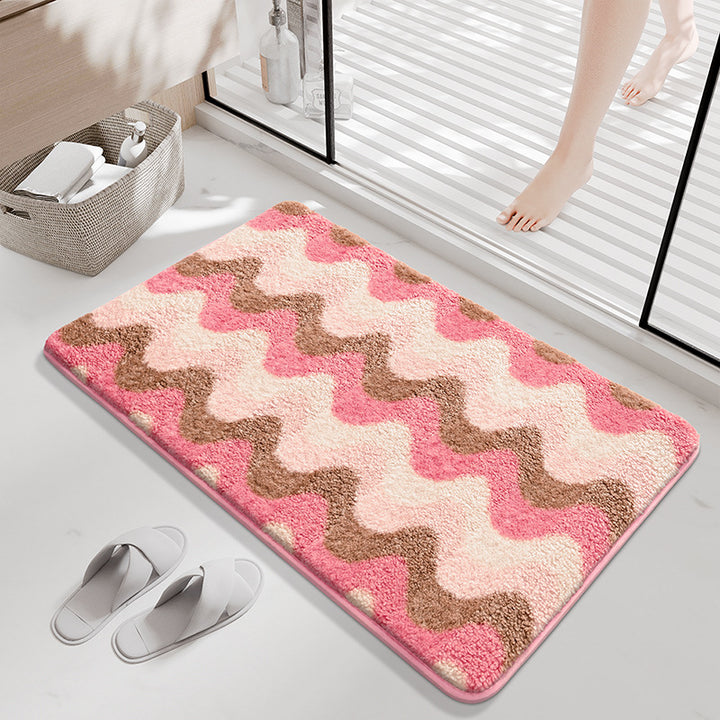 Decorative Wave Pattern Bath Mat Kalsten
