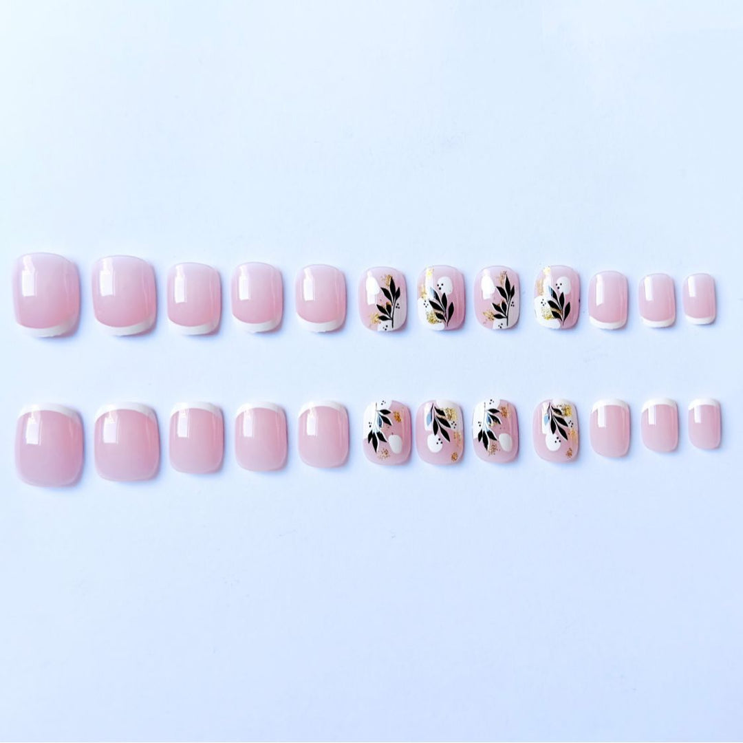 Artistic Nail Art Kit with Botanical Designs