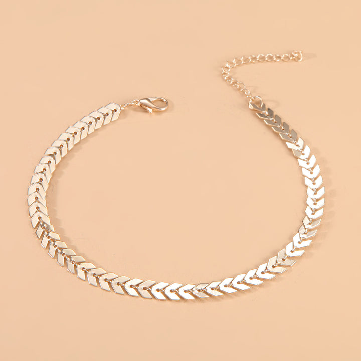 Adjustable Herringbone Chain Anklet Kalsten